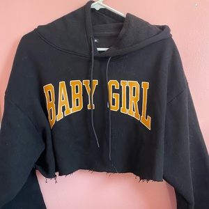 Baby girl cropped hoodie fashion nova